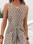 Women's H-Line Cami V Neck Daily Going Out Casual Knot Geometric Summer Long Jumpsuit Romper