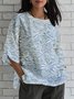 Crew Neck 3D Printing Vintage T-Shirt