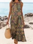 Simple Regular Fit Crew Neck Dress With No