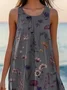 Crew Neck Casual Cotton Regular Fit Dress With No
