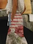 Women's Independence Day Floral Print Casual Pants