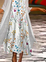 Crew Neck Floral Casual Regular Fit Two-Piece Set