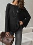 Off The Shoulder Cotton Loose Boho Sweater