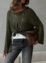 Off The Shoulder Cotton Loose Boho Sweater