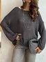 Off The Shoulder Cotton Loose Boho Sweater