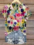 Casual V Neck Regular Fit Ethnic T-Shirt