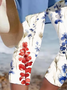 Women's Independence Day Floral Print Casual Leggings