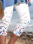 Women's Independence Day Star Print Casual Leggings