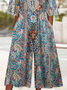 Women's H-Line V Neck Daily Going Out Casual Printing Floral Summer Ankle Pants Jumpsuit Romper