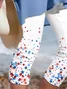 Women's Independence Day Star Print Casual Leggings