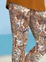 Women's Paisley Floral Print Casual Leggings