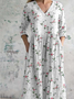 V Neck Jersey Regular Fit Casual Dress
