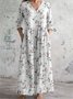 V Neck Jersey Regular Fit Casual Dress