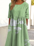 Women's Floral Print Casual Round Neck Short Sleeve Dress