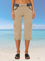 Women's  Elastic Waist H-Line Wide Leg Pants Daily Going Out Pants Black Casual Pocket Stitching Plain Summer Pants