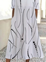 Women's Polka Dot Printed Casual Round Neck Short Sleeve Dress