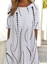 Women's Polka Dot Printed Casual Round Neck Short Sleeve Dress