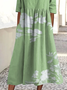 Women's Floral Print Casual Round Neck Short Sleeve Dress