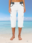 Women's  Elastic Waist H-Line Wide Leg Pants Daily Going Out Pants Black Casual Pocket Stitching Plain Summer Pants