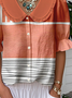 Geometric Shawl Collar Simple Shirt