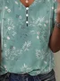 V Neck Cotton Regular Fit Simple T-Shirt