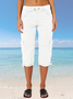 Women's  Elastic Waist H-Line Wide Leg Pants Daily Going Out Pants Black Casual Pocket Stitching Plain Summer Pants