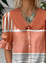 Geometric Shawl Collar Simple Shirt