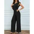 Women's H-Line Tank Crew Neck Daily Going Out Casual Peplum Plain Summer Long Jumpsuit Romper