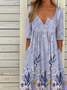 Vintage Half Open Collar Dress