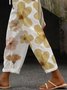 Cotton Floral Casual Regular Fit Pants
