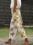 Cotton Floral Casual Regular Fit Pants
