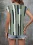 Women's Geometric Print Casual V-Neck Short Sleeve T-Shirt