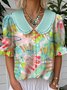 Shawl Collar Simple Gradient Pattern Shirt