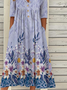 Vintage Half Open Collar Dress