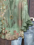 Women's Floral Ruffle Sleeve Top