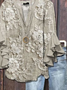 Women's Floral Ruffle Sleeve Top