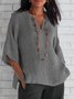 Casual V Neck Blouse