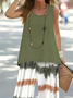 Women's Abstract Print Casual Vest and Pants Two-Piece Set