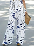 Women's Floral Print Casual Vest and Pants Two-Piece Set