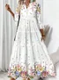 Regular Fit Floral Casual Dress With No