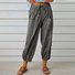 Women's  Elastic Waist H-Line Wide Leg Pants Daily Going Out Pants White Casual Split Joint Plain Spring/Fall Pants