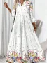 Regular Fit Floral Casual Dress With No