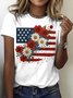 Vintage Plain Cotton Regular Fit T-Shirt