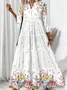Regular Fit Floral Casual Dress With No