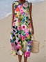 Vacation Cotton Dress With No