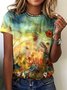 Crew Neck Regular Fit Cotton Vintage T-Shirt