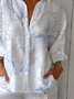 Floral Shirt Collar Loose Casual Shirt