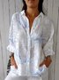 Floral Shirt Collar Loose Casual Shirt