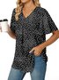 Floral Cotton V Neck Casual Shirt