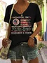Casual V Neck Regular Fit T-Shirt